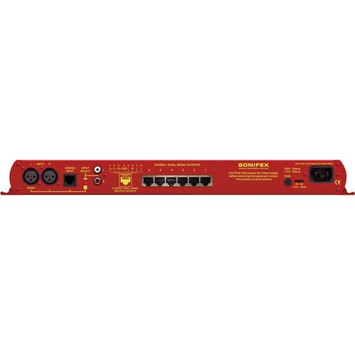  Sonifex 6-Way Stereo Distribution Amplifier with RJ45 Connectors (1 RU)