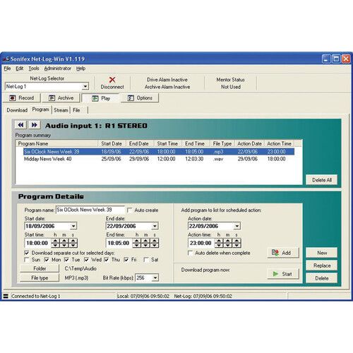  Sonifex Net-Log-Win Software (2 to 5 Stream License Upgrade)