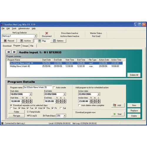  Sonifex Net-Log-Win Software (5 Stream License)