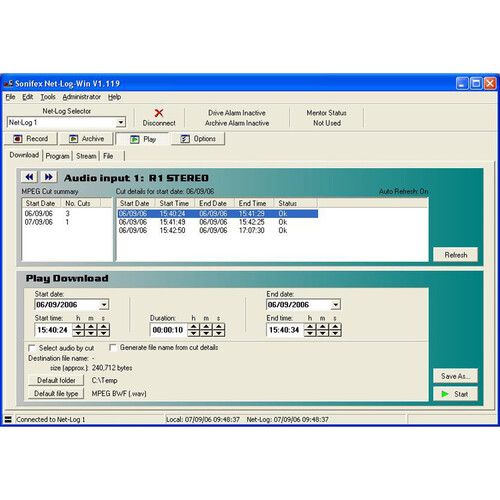  Sonifex Net-Log-Win Software (2 Stream License)