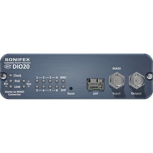  Sonifex AVN-DIO20 Dante to MADI AES3 64-Channel I/O Converter