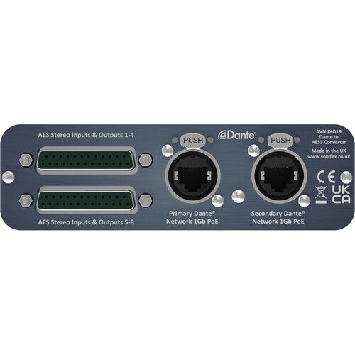  Sonifex AVN-DIO19 Dante to AES3 16-Channel I/O Converter