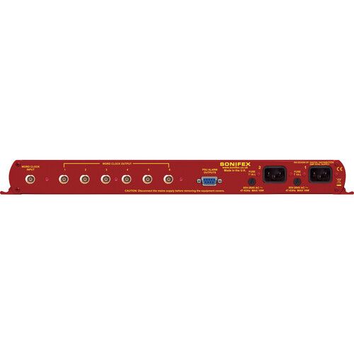  Sonifex 6-Way Word Clock Distribution Amplifier with Dual Power Supplies (1 RU)