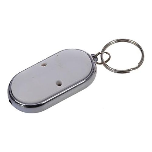  [아마존베스트]-Service-Informationen Sonline Key Sself Key LED Light Whistle Keychain Finder Wireless Key Finder Aufspueren 5Pieces White