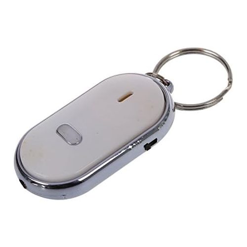  [아마존베스트]-Service-Informationen Sonline Key Sself Key LED Light Whistle Keychain Finder Wireless Key Finder Aufspueren 5Pieces White