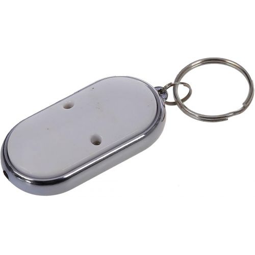  [아마존베스트]-Service-Informationen Sonline Key Sself Key LED Light Whistle Keychain Finder Wireless Key Finder Aufspueren 5Pieces White