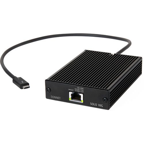  Sonnet Solo 10G Thunderbolt 3 to 10 Gigabit Ethernet Fanless Adapter with NBASE-T Support