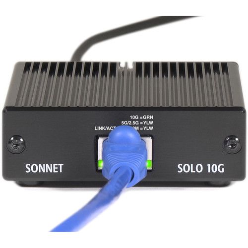  Sonnet Solo 10G Thunderbolt 3 to 10 Gigabit Ethernet Fanless Adapter with NBASE-T Support