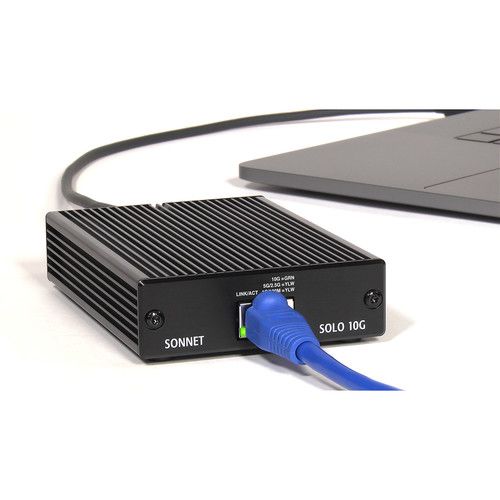  Sonnet Solo 10G Thunderbolt 3 to 10 Gigabit Ethernet Fanless Adapter with NBASE-T Support