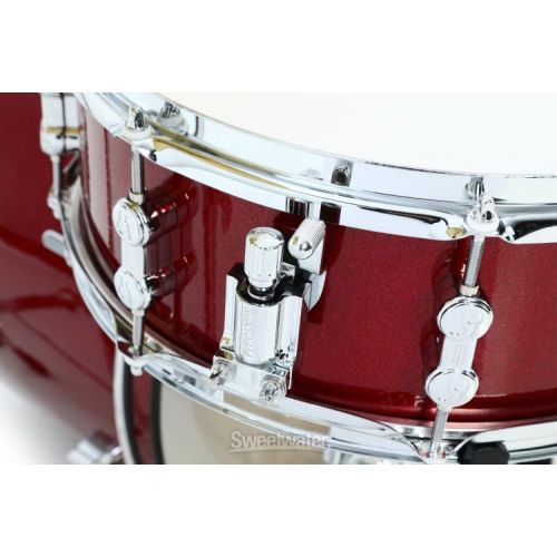  Sonor AQX Stage 5-piece Drum Set with Hardware Pack - Red Moon Sparkle