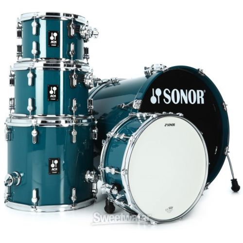  Sonor AQ1 Studio 5-piece Shell Pack with Hardware - Caribbean Blue