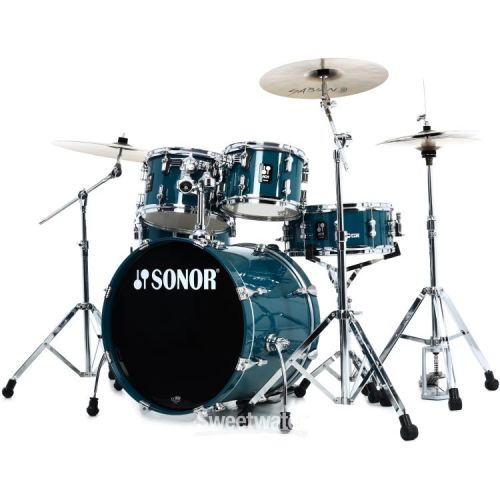  Sonor AQ1 Studio 5-piece Shell Pack with Hardware - Caribbean Blue