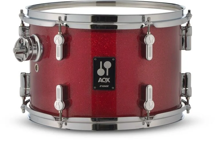  Sonor AQX Jungle 4-piece Shell Pack - Red Moon Sparkle Demo