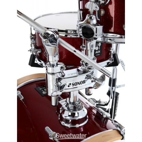  Sonor AQX Jungle 4-piece Shell Pack - Red Moon Sparkle Demo