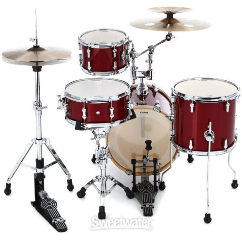  Sonor AQX Jungle 4-piece Shell Pack - Red Moon Sparkle Demo