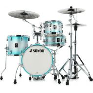 Sonor AQ2 Safari 4-piece Shell Pack w/ Snare - Aqua Silver Burst