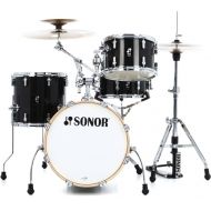 Sonor AQX Jazz 4-piece Shell Pack - Black Midnight Sparkle