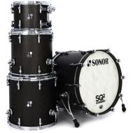 Sonor SQ2 Maple 4-piece Shell Pack - Vintage Onyx Semi-Gloss