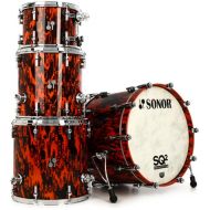 Sonor SQ2 Maple 4-piece Shell Pack - Orange Tribal High Gloss Demo