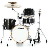 Sonor AQX Jungle 4-piece Shell Pack - Black Midnight Sparkle