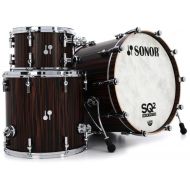 Sonor SQ2 Maple 3-piece Shell Pack - Ebony Semi-Gloss