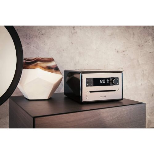  [아마존베스트]sonoro QUBO CD Player with USB, Radio and Bluetooth (FM/FM, DAB Plus, MP3, Alarm Clock, Dimmable Display) Black