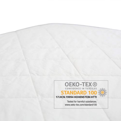  Organic, Waterproof Baby Crib Mattress Protector Pad. Polyester and Vinyl Free. Quilted, Breathable. Responsibly-Made with 100% GOTS-Certified Cotton. by Sonsi.