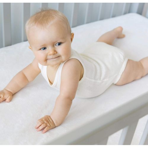  Organic, Waterproof Baby Crib Mattress Protector Pad. Polyester and Vinyl Free. Quilted, Breathable. Responsibly-Made with 100% GOTS-Certified Cotton. by Sonsi.