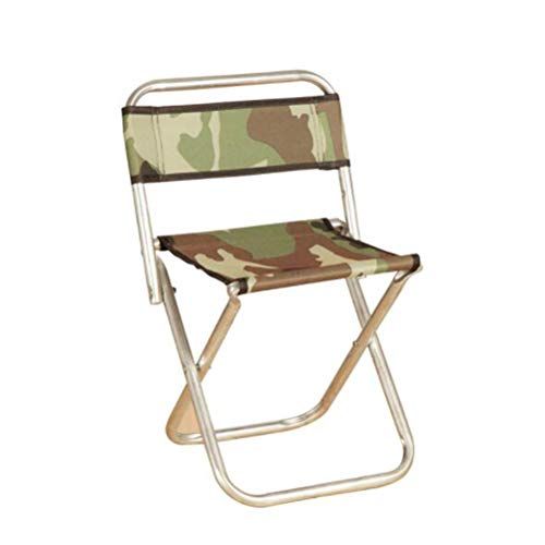  sontakukou Portable Folding Chair with Backrest Chair Fishing Stool Camouflage Camping Fishing Outdoors