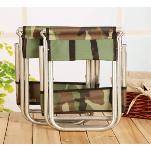  sontakukou Portable Folding Chair with Backrest Chair Fishing Stool Camouflage Camping Fishing Outdoors