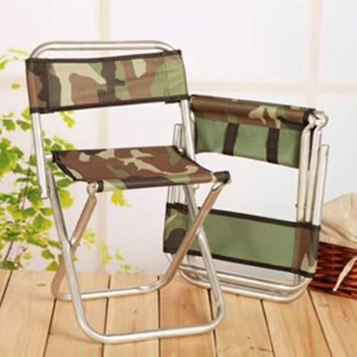  sontakukou Portable Folding Chair with Backrest Chair Fishing Stool Camouflage Camping Fishing Outdoors