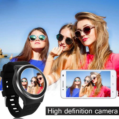  Sontakukou S99 Luxury Bluetooth Smartwatch 1.33Inch 360x360 Screen 450mAh Camera WiFi GPS Fitness Tracker Pedometer Sedentary Reminder Sleep Monitor Supports Sim Card for Android White Strap