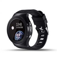 Sontakukou S99 Luxury Bluetooth Smartwatch 1.33Inch 360x360 Screen 450mAh Battery Camera WiFi GPS Video Call Fitness Tracker Pedometer Sedentary Reminder Supports Sim Card for Android Black S