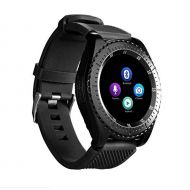 Sontakukou Z3 Bluetooth Smartwatch Built-in Camera Sports Watch Fitness Tracker Pedometer with Anti-Sweat Band Supports Sim Card for Android and iOS Black Band and Black Frame