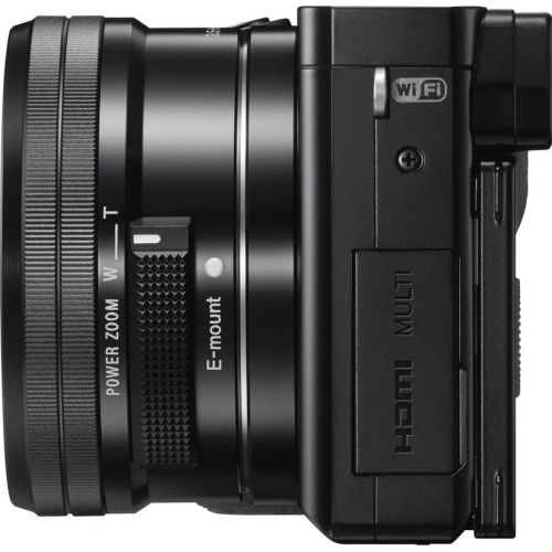 소니 Sony Alpha a6000 Mirrorless Digital Camera 24.3MP SLR (Black) w 16-50mm Lens ILCE-6000LB with Extra Battery Case + 2x Lexar Professional 633x 32GB SDHCSDXC UHS-I Card Bundle