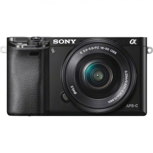 소니 Sony Alpha a6000 Mirrorless Digital Camera 24.3MP SLR (Black) w 16-50mm Lens ILCE-6000LB with Extra Battery Case + 2x Lexar Professional 633x 32GB SDHCSDXC UHS-I Card Bundle