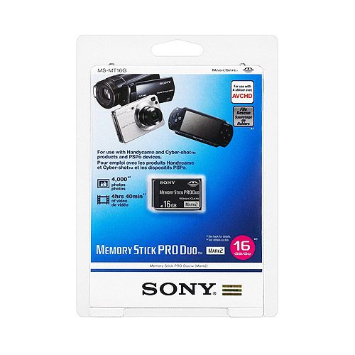 소니 Continental Photo Sony 16 GB Memory Stick PRO Duo Flash Memory Card MSMT16G [Bulk Package]