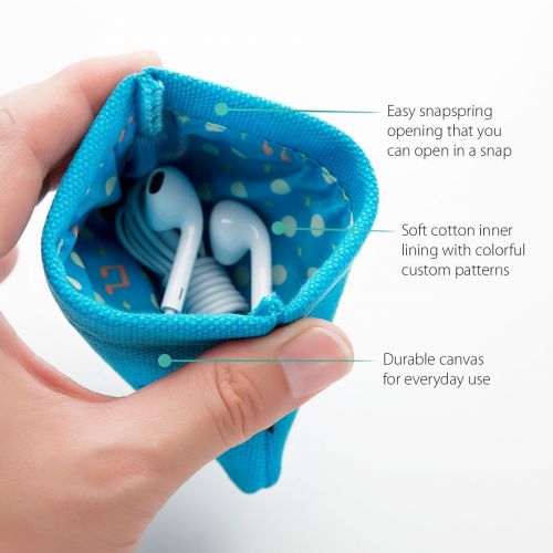 소니 Sony WI-C300 Wireless In-Ear Headphones, Blue (WIC300L) with Earphone Pouch