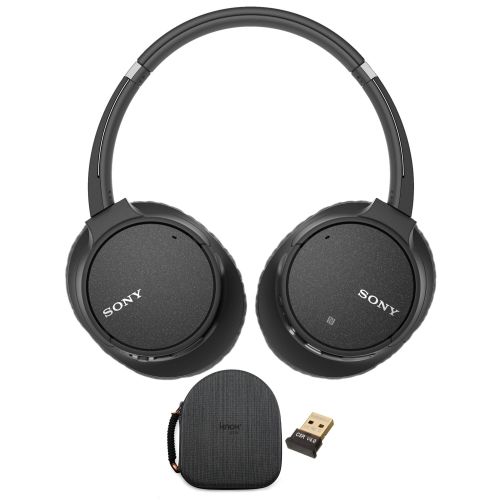 소니 Sony WH-CH700N Wireless Noise Canceling Headphones (Black) + Carrying Case