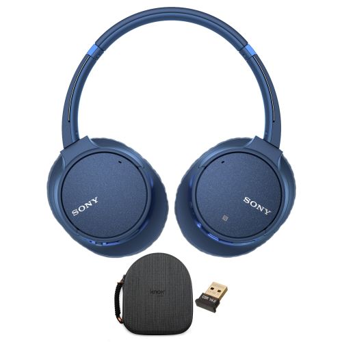 소니 Sony WH-CH700N Wireless Noise Canceling Headphones (Blue) with Case Bundle