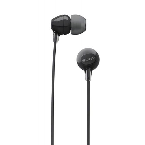 소니 Sony WI-C300 Wireless In-Ear Headphones, Black (WIC300B) Bundle