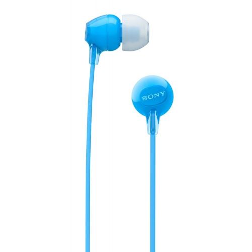 소니 Sony WI-C300 Wireless In-Ear Headphones (Blue) with Power Bank Bundle