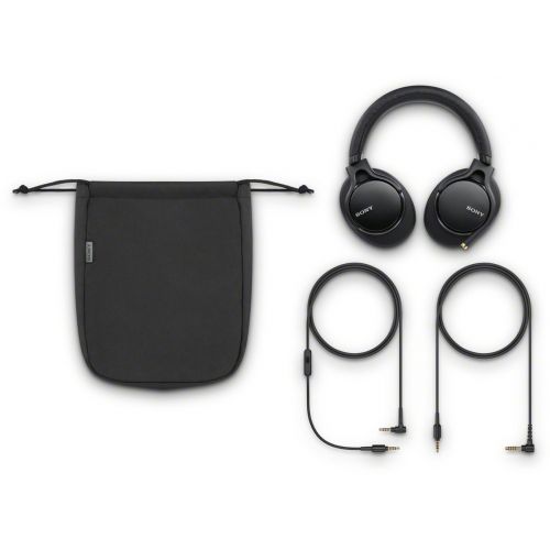 소니 Sony MDR-1AM2 - Headphones with mic - full size - wired - 3.5 mm jack - black