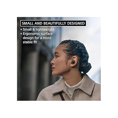 소니 Sony WF-1000XM5 The Best Truly Wireless Bluetooth Noise Canceling Earbuds Headphones with Alexa Built in, Black- NEW MODEL