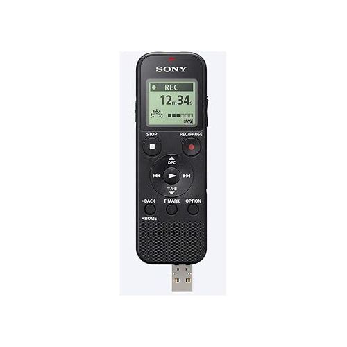 소니 Sony ICD-PX370 Mono Digital Voice Recorder with Built-In USB Voice Recorder,black