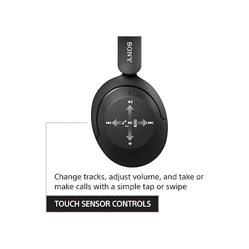 소니 Sony WH-XB910N EXTRA BASS Noise Cancelling Headphones, Wireless Bluetooth Over the Ear Headset with Microphone and Alexa Voice Control, Black