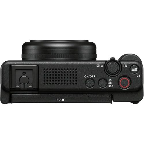 소니 Sony ZV-1F Vlog Camera for Content Creators and Vloggers Black