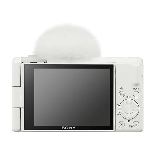 소니 Sony ZV-1F Vlog Camera for Content Creators and Vloggers White