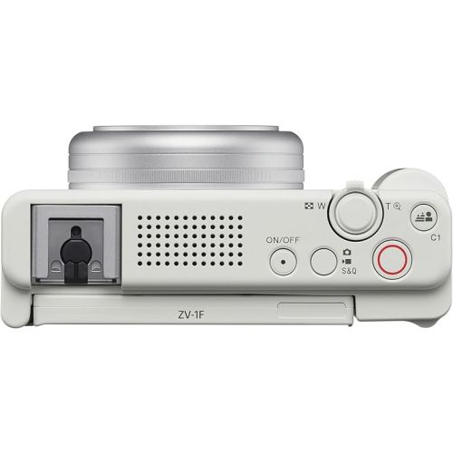 소니 Sony ZV-1F Vlog Camera for Content Creators and Vloggers White