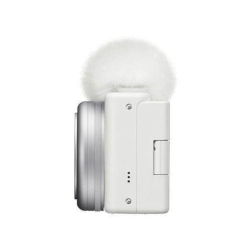 소니 Sony ZV-1F Vlog Camera for Content Creators and Vloggers White